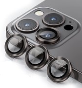 Magic Glass Box Anneau individuel Protecteur d'écran pour objectif d'appareil photo - Protecteur d'écran - Protecteur d'appareil photo Convient pour : iPhone 15 Pro et 15 Pro Max - Zwart