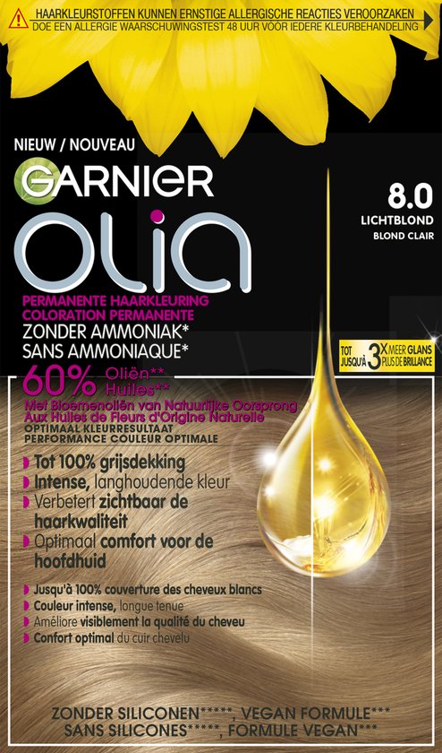 Garnier Olia Lichtblond 8 - Permanente Haarkleuring Zonder Ammoniak
