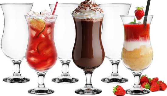 Foto: Glasmark cocktail glazen 12x 420 ml glas pina colada glazen