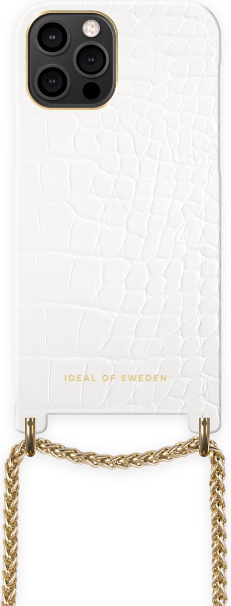 iDeal of Sweden Lilou Necklace Case White Croco iPhone 12 PRO MAX