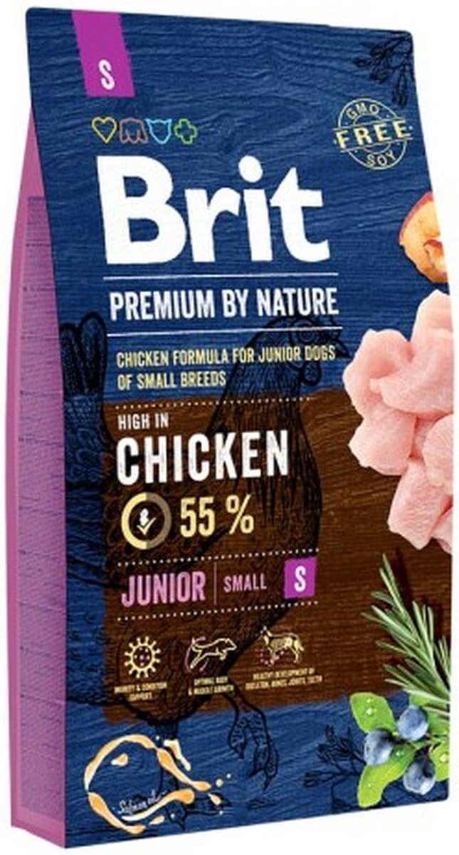 Brit Voer Brit Premium by Nature Junior S Kip 8 kg