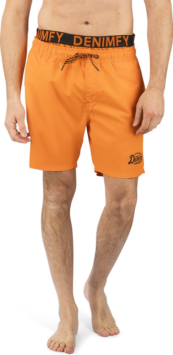 DENIMFY Heren Short DFNeo bequem Oranje 5XL Volwassenen Zwembroek Zwemshort — afbeelding 6