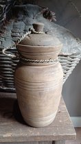 houten pot met deksel landelijk