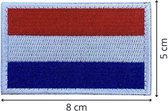 Patchy® – Nederlandse Vlag Klittenband Patch - Badge Textiel - NL Embleem Nederland - Hollandse Vlag - Naaibadge