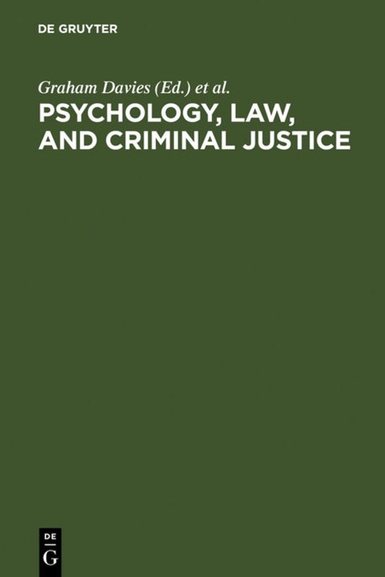 Psychology, Law, and Criminal Justice - cover