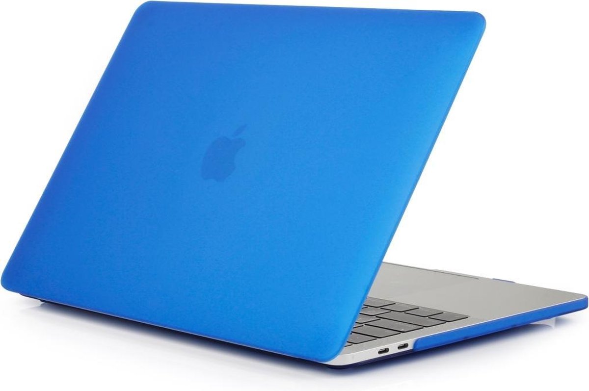 Macbook Pro (2016 / 2017 / 2018) 13,3 inch Premium bescherming matte hard case cover laptop hoes hardshell + dust plugs |Blauw / Blue (donkerblauw)|TrendParts|(A1706/ A1708 / A1989)