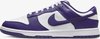 Nike Dunk Low Retro "Court Purple" - Sneakers - Mannen - Maat 45 - Wit/Paars