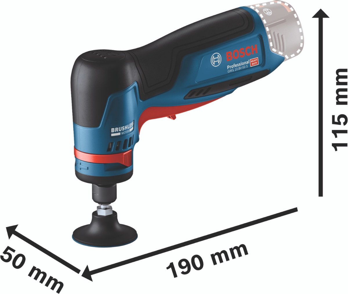 Bosch GWG 12V-50 S Professionele Rechte Slijpmachine thumbnail 2