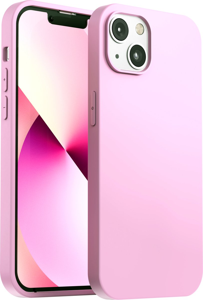 My Case hoesje geschikt voor iPhone 13 Roze Hoesje Siliconen Case Cover - Roze