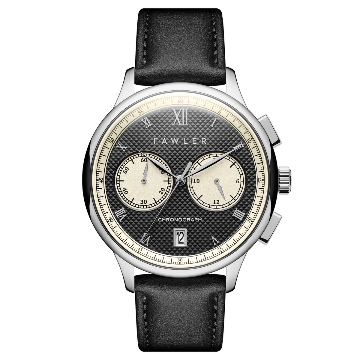 Cicero | Zwart Vintage Chronograaf Horloge