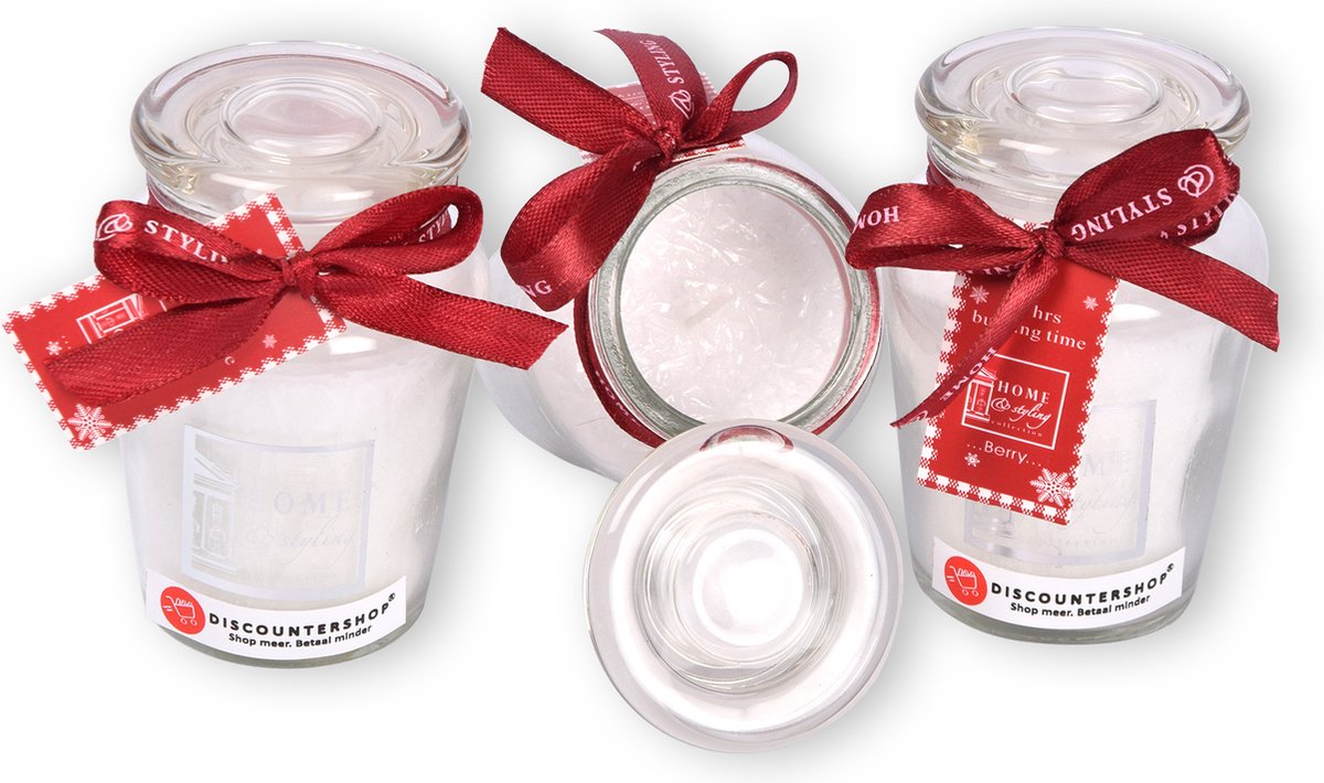 Luxe Geurkaarsen Gift Set - Set van 3 Geurkaarsen in Glas (Vanilla Geur) - Voor Binnen - Huishouden - Wit - Brandtijd 11 uur - Afmetingen: 4.5cm x 7.5cm x 8.2cm — cadeau in Wonen & Interieur - foto 4