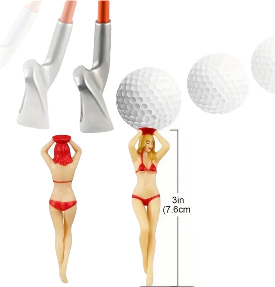 Breng Plezier en Flair op de Golfbaan met de Kinky Pleasure Golftees Sexy Girls in Bikini Set — afbeelding 5