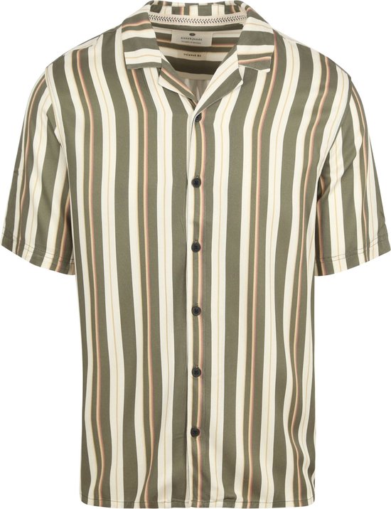 Anerkjendt - Short Sleeve Overhemd Leo Groen - Heren - Maat S - Regular-fit