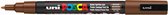 Krijtstift - Chalkmarker - Universele Marker - Uni Posca Marker - 21 bruin - PC-3M - 0,9mm - 1,3mm - 1 stuk