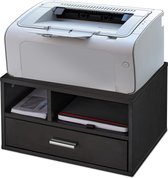 Printerstandaard bureau met 3 vakken van spaanplaat - HxBxD: ca. 22 x 49 x 30 cm zwart Printer Stand