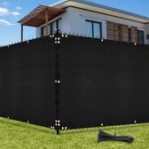 Brise-vue pour clôture 1,5 m x 10 m, filet d'ombrage avec anneaux perforés, 142 g/m², blocage, protection UV, brise-vent, tissu HDPE, filet avec serre-câbles pour clôture de jardin