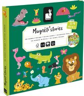 Janod - Magneti Stories Afrikaanse Dieren - Magneetboek - Inclusief 30 Magneten - Geschikt vanaf 3 Jaar