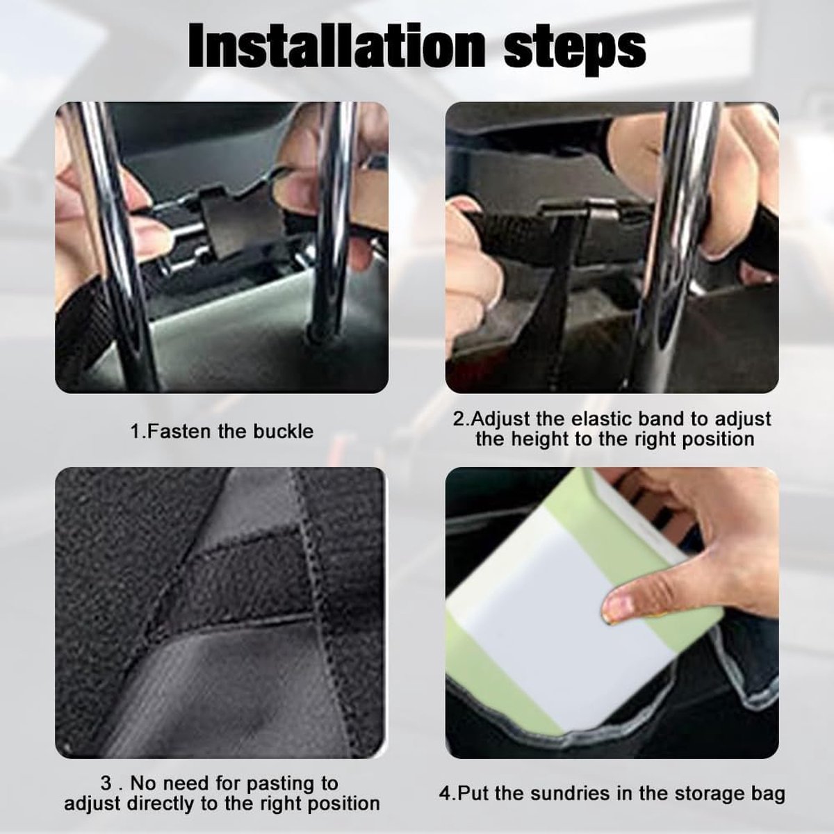 VBGURR - Organiseur De Siège Auto En Tissu Oxford, Avec Poches Multiples Et Compartiment Isotherme