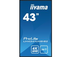 iiyama ProLite LH4341UHS-B2 - 43 Inch - IPS - 4K - 24/7 werktijd - 500 cd/m²