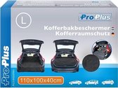 ProPlus Kofferbakbescherming - 110 x 100 x 40 cm - Kofferbakbeschermdeken - Verhoogde Zijstukken - Waterafstotend - Antislip - Hondendeken - L - Zwart