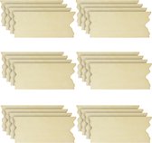24 stuks blanco houten schijven, l 17,6 x b 7,5 cm, rechthoekige onbehandelde houten bordjes/houten platen om te knutselen, met gekartelde rand, houten schijven, decoratie voor