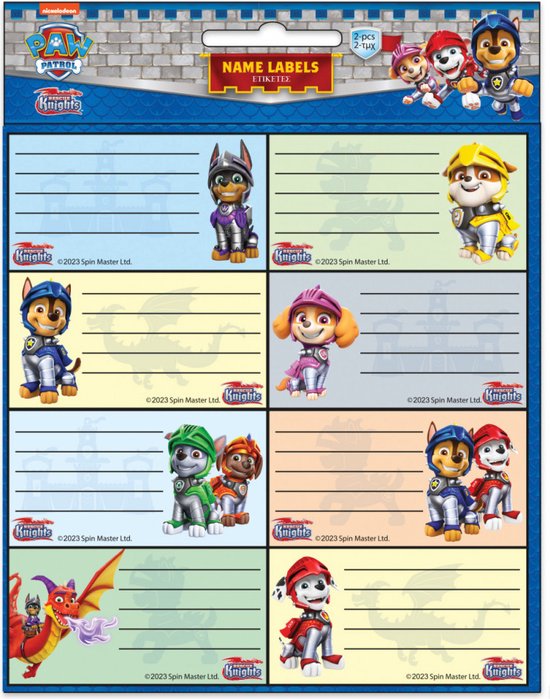 Paw Patrol Cadeau Labels Naam Stickers Cadeau Versiering Labels