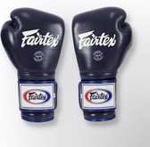 Fairtex BGV9 Mexican Style Bokshandschoenen – Premium Thais Leer – Blauw - 16 oz
