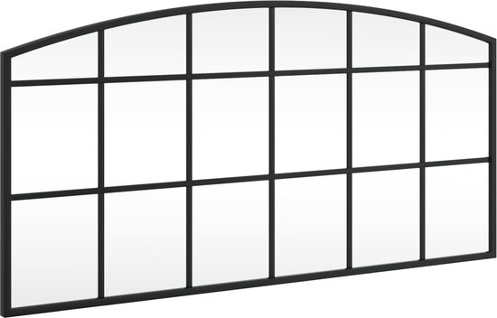 vidaXL-Wandspiegel-boog-100x60-cm-ijzer-zwart
