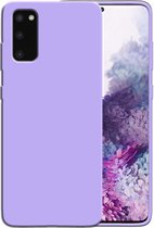 Smartphonica Siliconen hoesje voor Samsung Galaxy S20 case met zachte binnenkant - Paars / Back Cover geschikt voor Samsung Galaxy S20