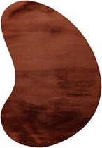 CleanWalk - Vloerkleed - Heat Karpet - Kidneyvorm - Hoogpolig - 160 x 230 cm - Katoenen backing - 39 mm hoog - Terra