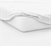 The One Bedding Hoeslaken - 100 x 220 cm - Eenpersoons - Katoen/Satijn - Wit