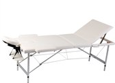 The Living Store Inklapbare Massage Tafel - 3 Zone - Aluminium Frame - 186x68 cm - Verstelbaar - Inclusief Draagtas