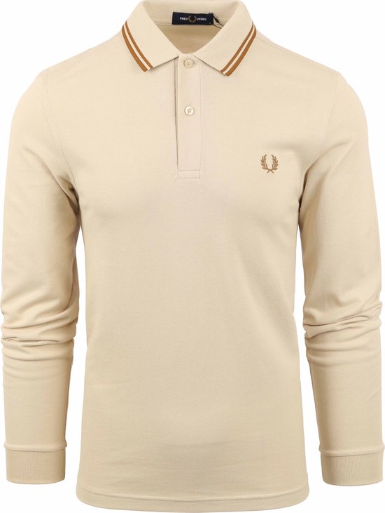 Fred Perry - Polo à manches longues Beige 691 - Coupe moderne - Polo pour homme Taille M