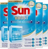 Sun - Boost - Machinereiniger voor vaatwasser - Versterkte Ontvettingskracht - 4 x 3 stuks - 12 Vaatwasbeurten - Voordeelverpakking