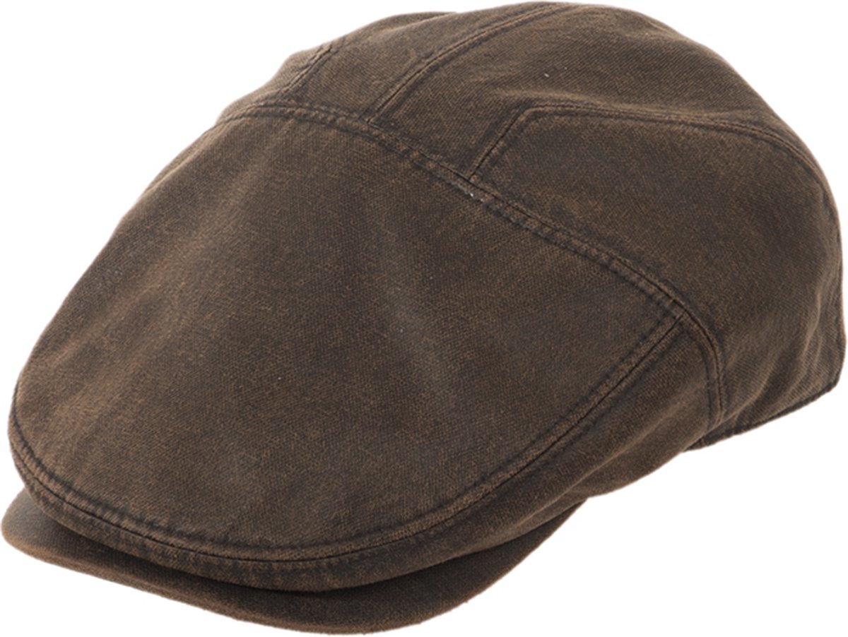 Gewaxte katoenen platte pet Faustmann maat XL