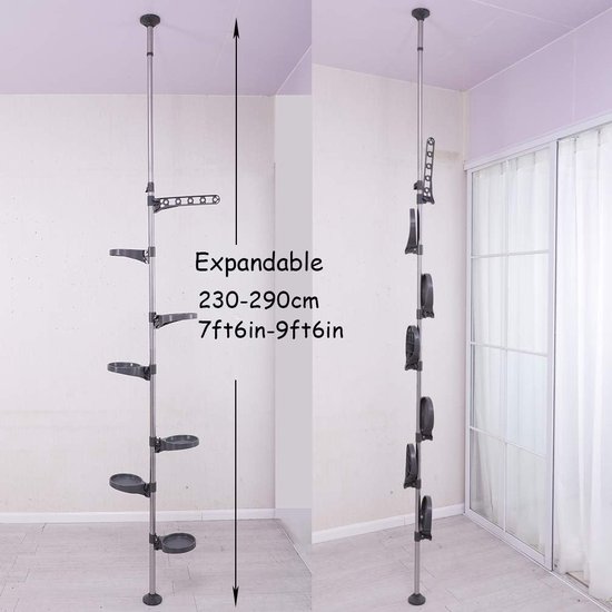 bremermann Telescopic Flower Rack with 4 Shelves and Climbing Aid for bremermann Telescopic Flower Rack with 4 Shelves and Climbing Aid for