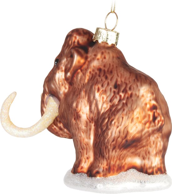 BRUBAKER Boule de Noël en Verres Peinte à la Main - Motif Amusant - Décoration de Sapin de Noël Soufflée à la Main Figurines Pendentif Deco Drôle - Boule de Sapin Noël de Noël Décoration de Noël - Mammoet