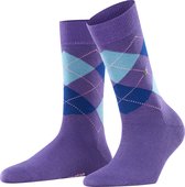 Chaussettes Burlington Marylebone pour femmes - laine - violet avec bleu - Taille: 36-41