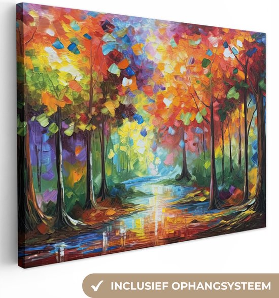 Tableau sur toile - Art coloré 80x60 - Accessoires de décoration de chambre - Toile murale - Tableaux modernes salon - Décoration murale chambre - Décoration murale cuisine - Toile murale intérieur - Décoration maison - Accessoires de maison