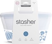 Stasher - Bowl 2&4-Cup Vershoudzak Set van 2 Stuks - Siliconen - Transparant