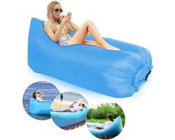 Air Lounger - Lucht Lounger -Zitzak - Sofa Matras -Luchtbed - Zwembad - Strand - Luchtbed Airlounger - Water - Camping- Lichtblauw