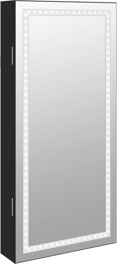VidaXL Sieradenkast met spiegel en LED wandgemonteerd
