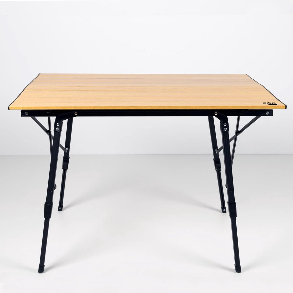 Campingtafel, in hoogte verstelbaar, glamping, klaptafel, campingtafel, draagbaar, 90 x 57 x 46/40 cm, aluminium
