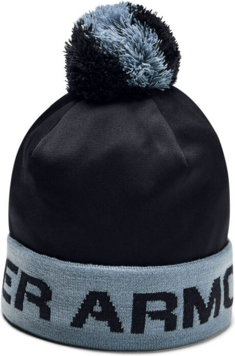 Under Armour Pom Beanie - Zwart/ Grijs - One Size