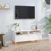 The Living Store Klassieke TV-kast - 100 x 34.5 x 44.5 cm - Hoogglans wit