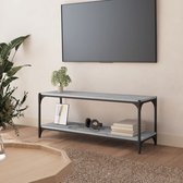 The Living Store Industrieel TV-meubel - 100 x 33 x 41 cm - Grijs Sonoma Eiken