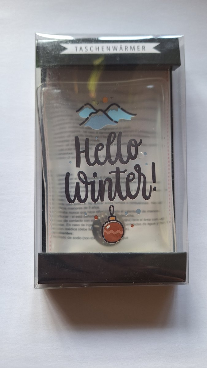 merkloze handwarmer herbruikbaar - hello winter