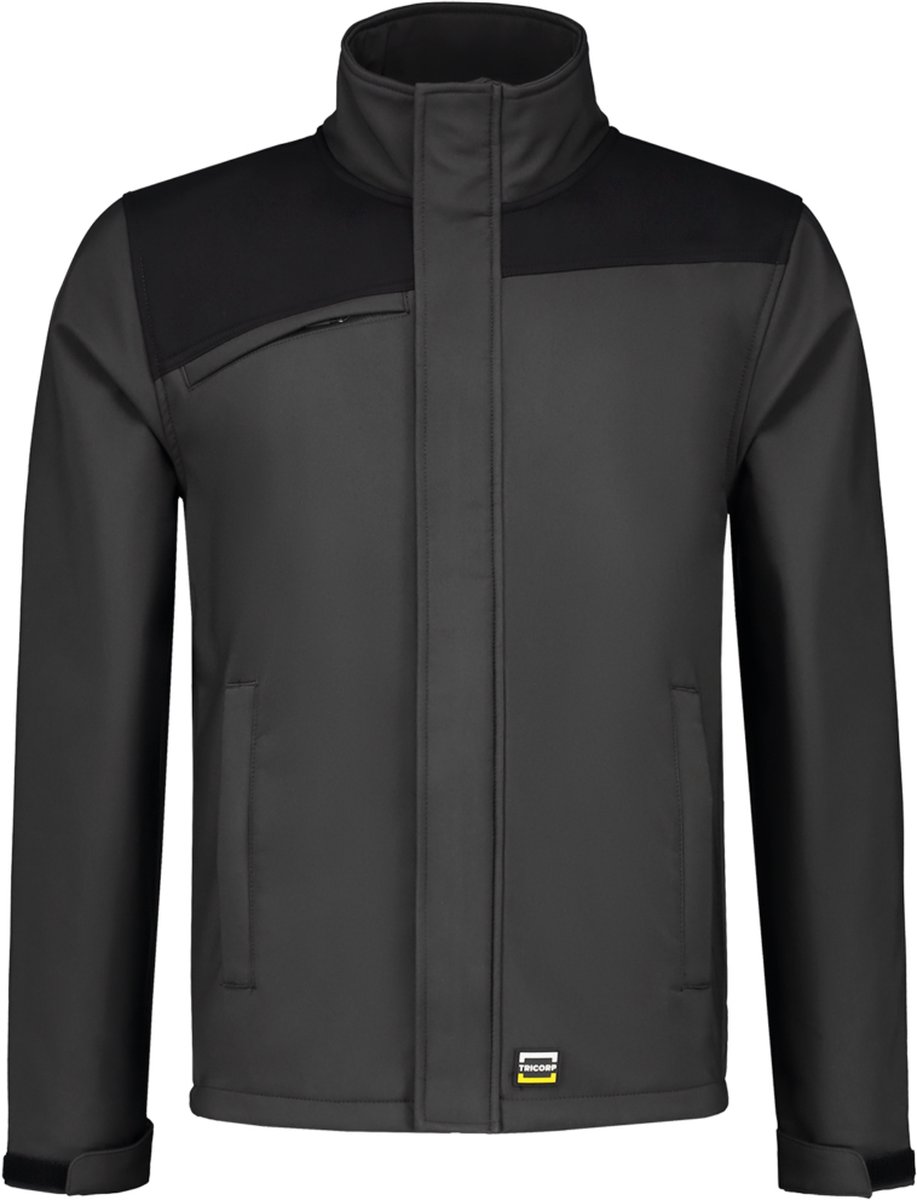 Tricorp 402021 Softshell Bicolor Naden - Donkergrijs/Zwart - 5XL
