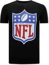 NFL Shield Team Print Heren T-shirt - Zwart