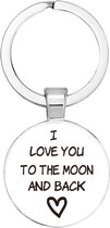 Akyol - i love you to the moon and back sleutelhanger - cadeautje - geschenk - liefde - maan - verrassing